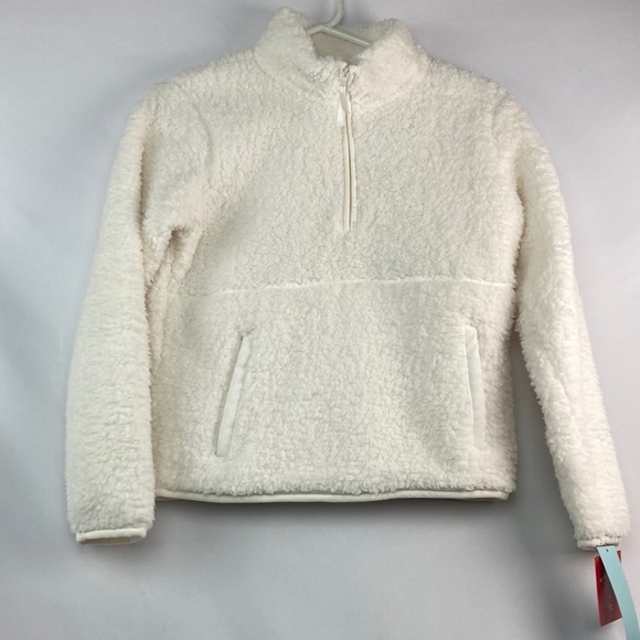 Target wondershop white Sherpa pull over with pocket 11/12 - Picture 1 of 5